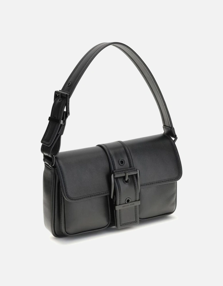 Medium Shoulder Bag with Bold Buckle Women - Black