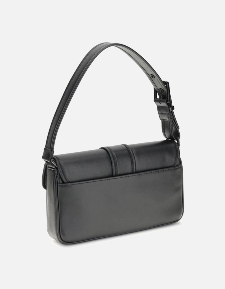 Medium Shoulder Bag with Bold Buckle Women - Black