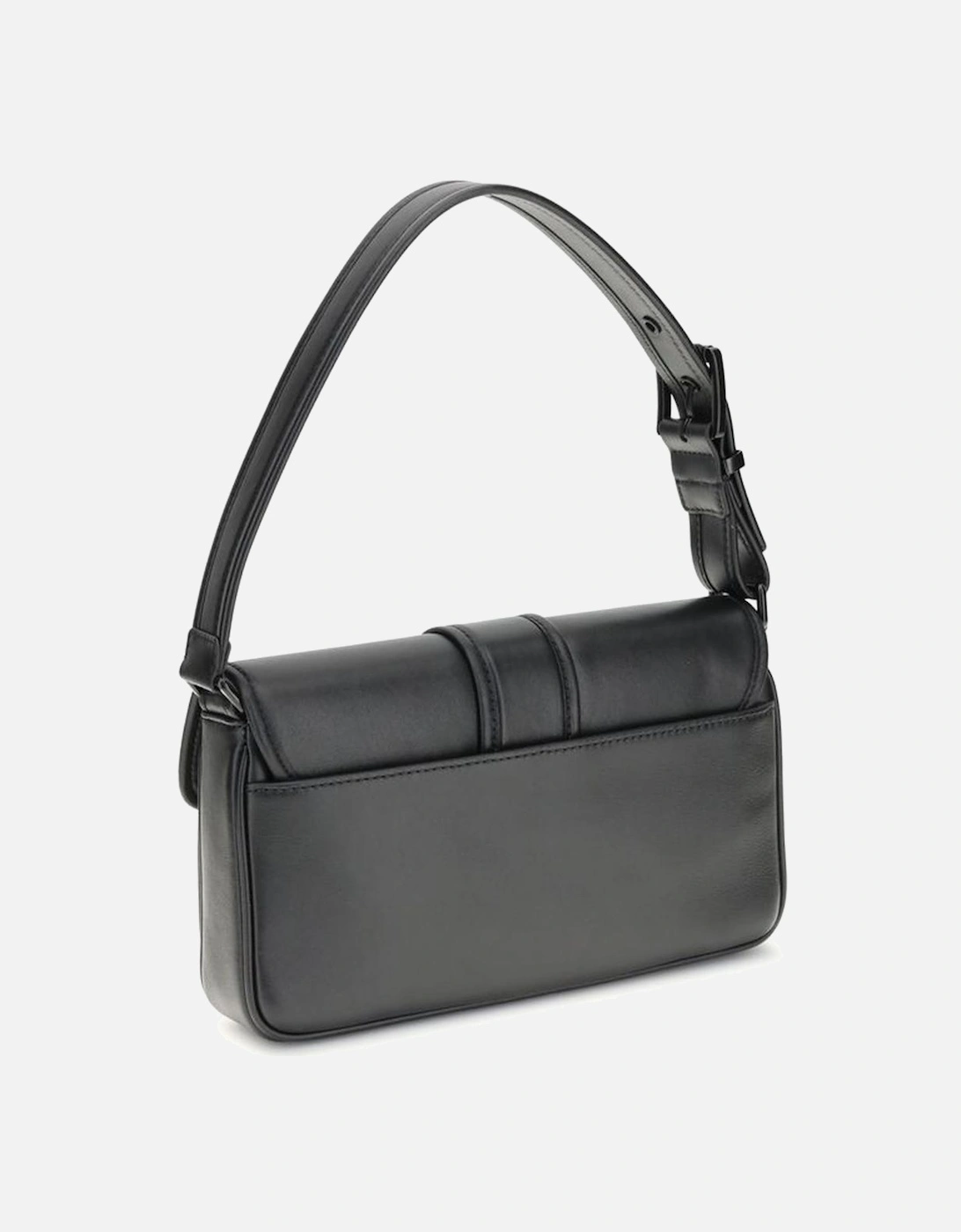 Medium Shoulder Bag with Bold Buckle Women - Black