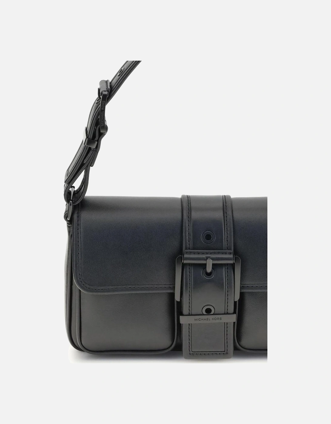 Medium Shoulder Bag with Bold Buckle Women - Black