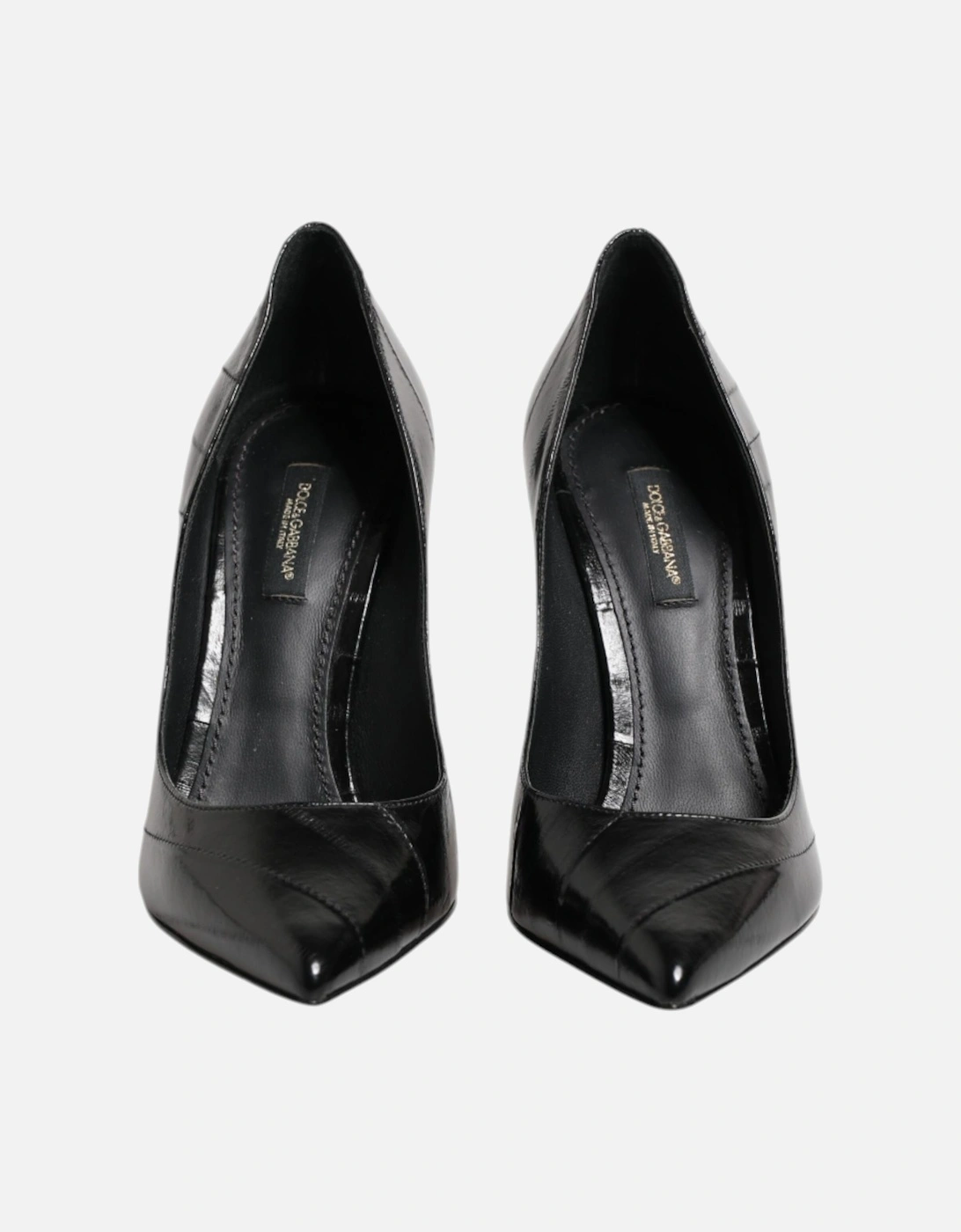 Patent Leather Lambskin Heel Pumps Women - Black