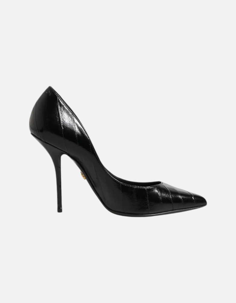 Patent Leather Lambskin Heel Pumps Women - Black