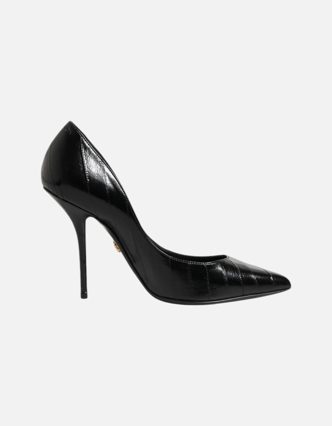 Patent Leather Lambskin Heel Pumps Women - Black, 7 of 6