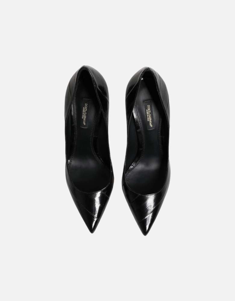 Patent Leather Lambskin Heel Pumps Women - Black