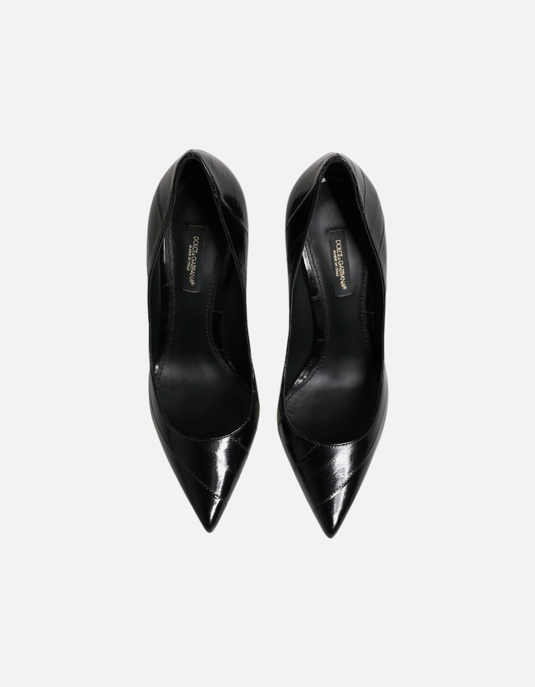 Patent Leather Lambskin Heel Pumps Women - Black