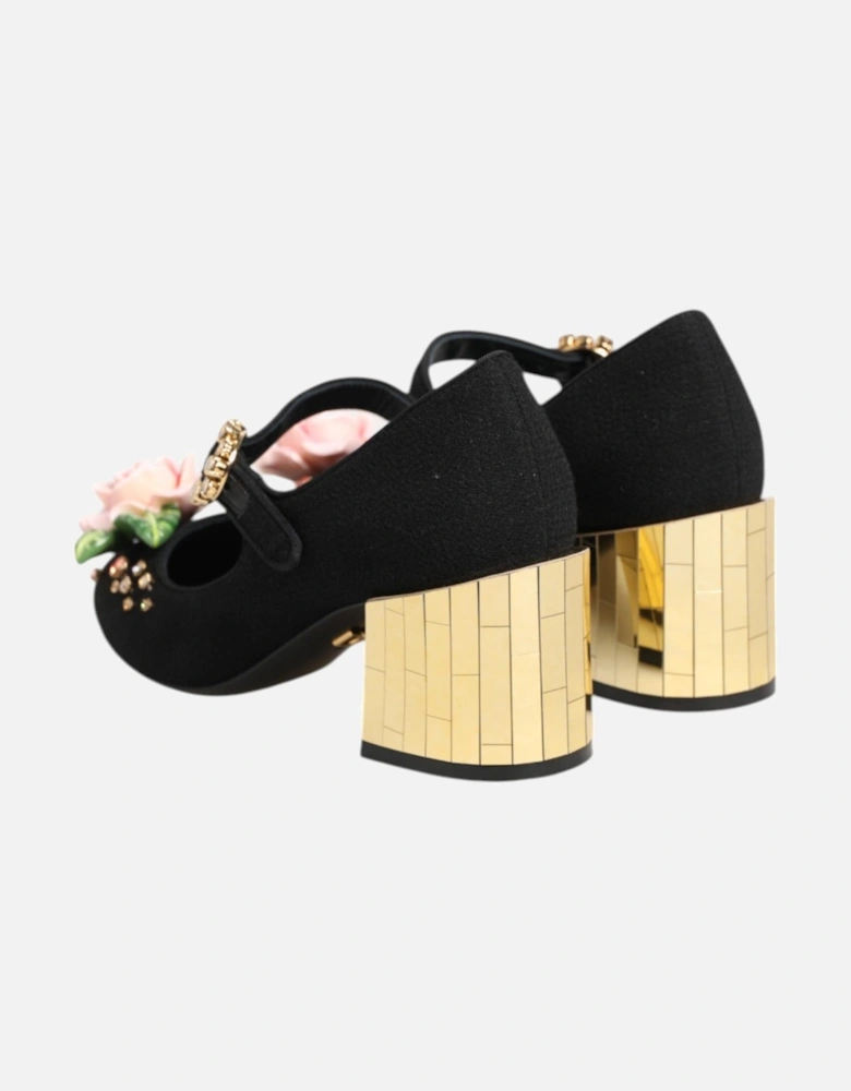Embellished High-Heeled Buckle Closure Pumps Women - Black