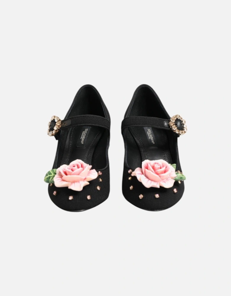 Embellished High-Heeled Buckle Closure Pumps Women - Black