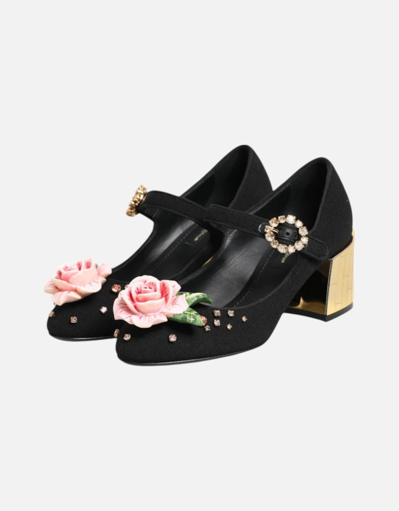 Embellished High-Heeled Buckle Closure Pumps Women - Black