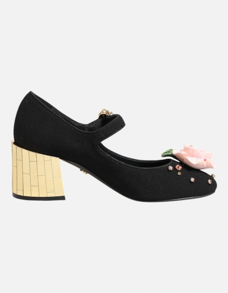 Embellished High-Heeled Buckle Closure Pumps Women - Black