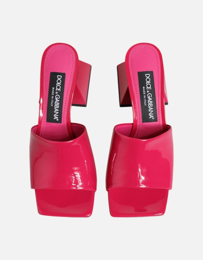 Gold-Tone Logo Plaque Calf Leather Sandals Women - Pink
