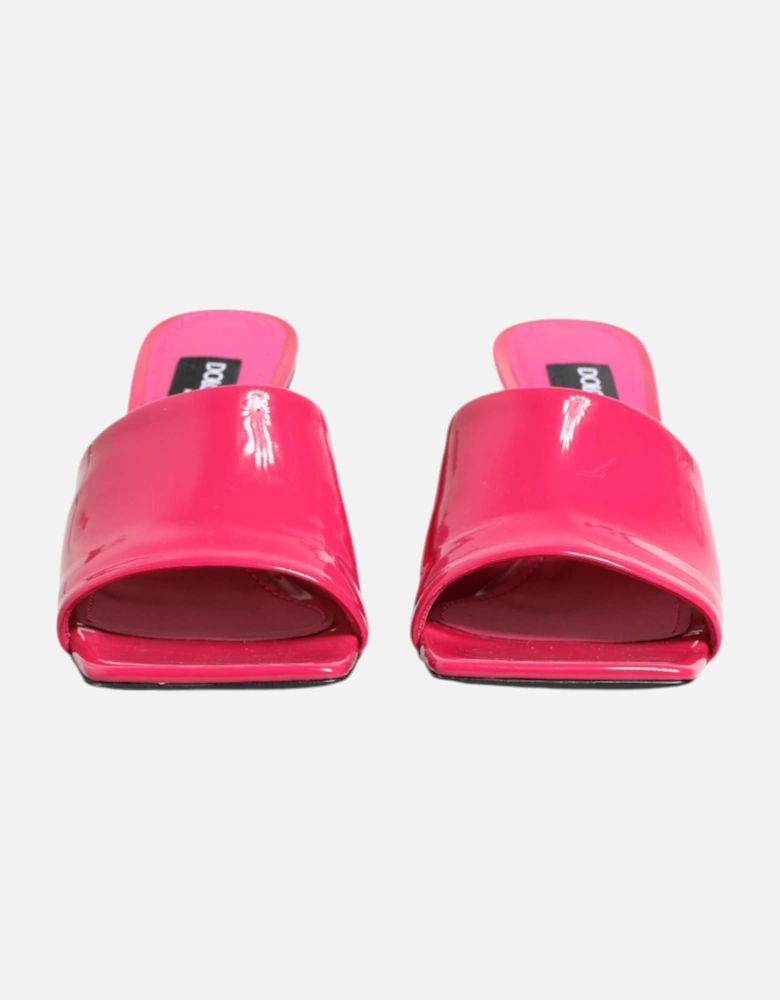 Gold-Tone Logo Plaque Calf Leather Sandals Women - Pink