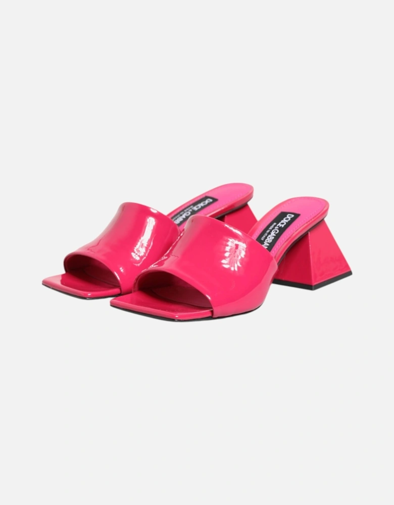 Gold-Tone Logo Plaque Calf Leather Sandals Women - Pink
