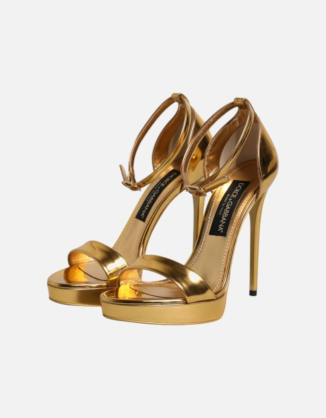 Ankle Strap Platform Heel Sandals Women - Gold