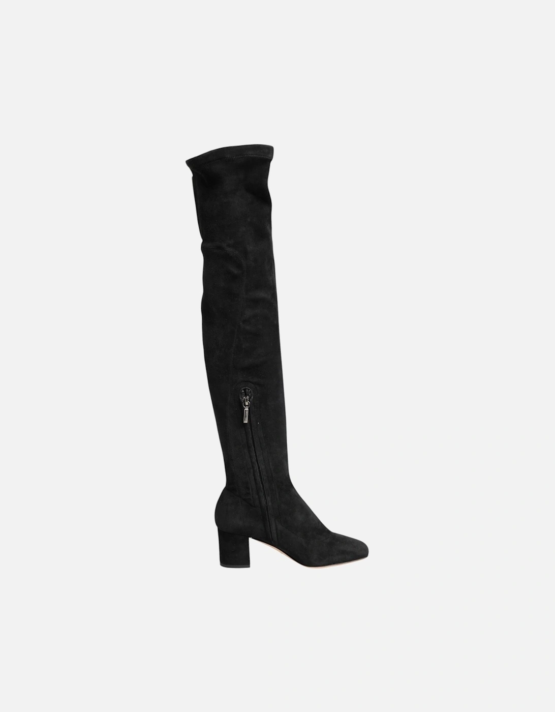 Luxurious Suede Knee-High Leather Boots Women - Black, 6 of 5