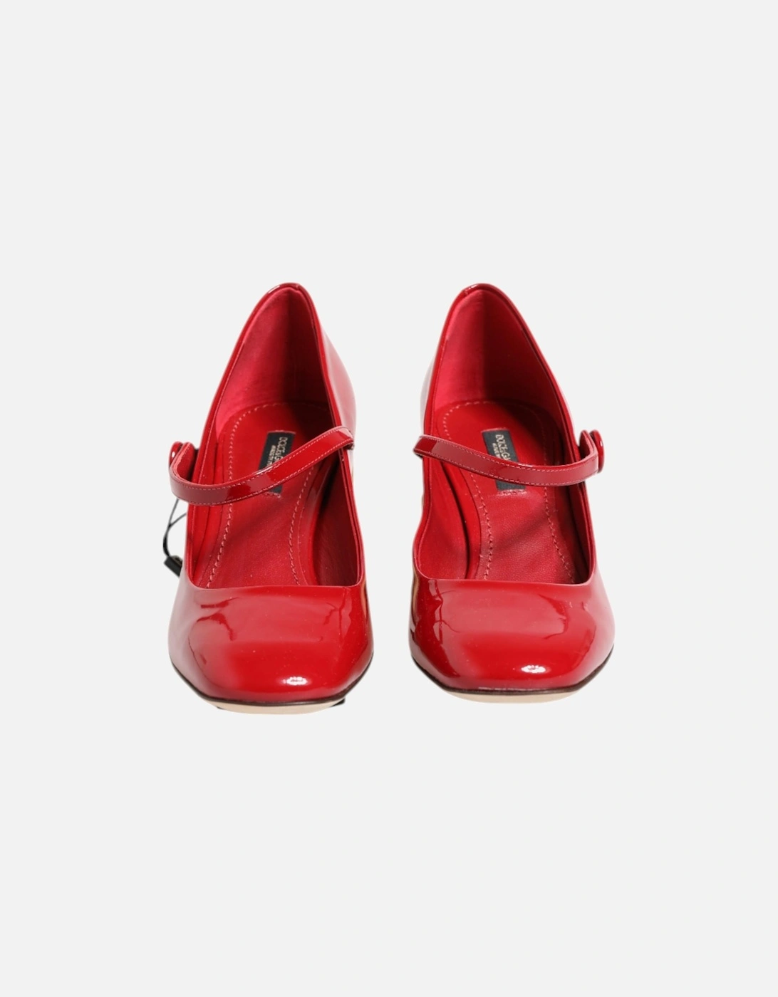Smooth Leather Low Heel Pumps Women - Red