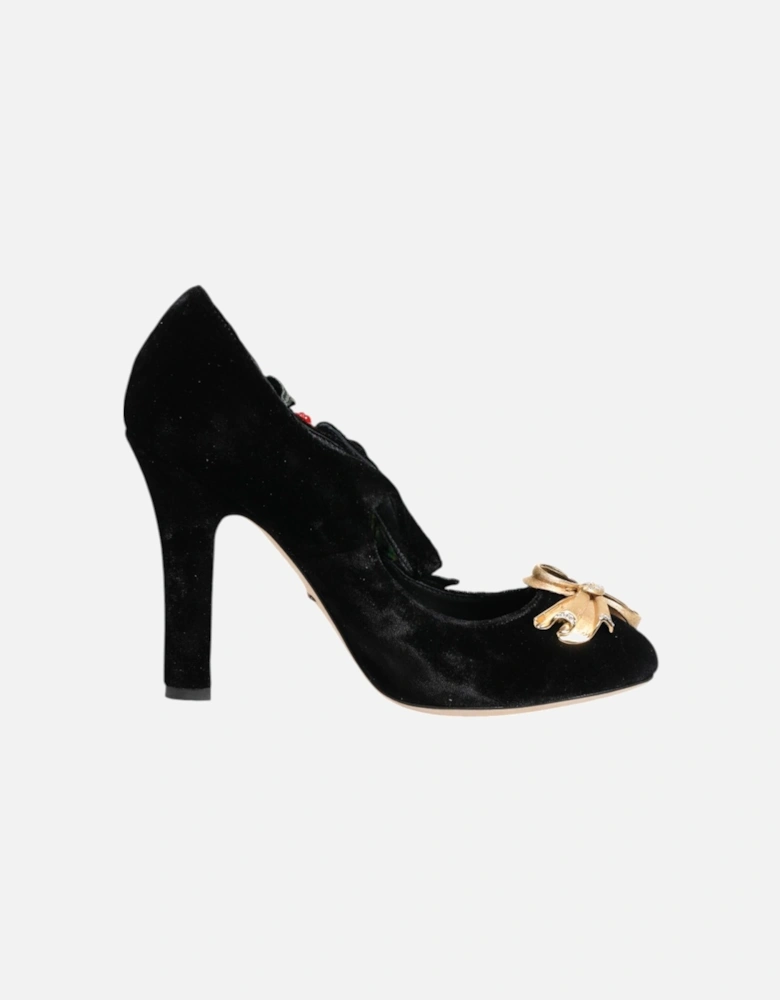 Floral Embellished Mary Jane Pumps Women - Black