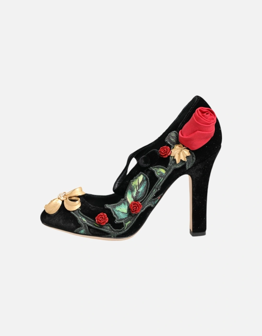 Floral Embellished Mary Jane Pumps Women - Black