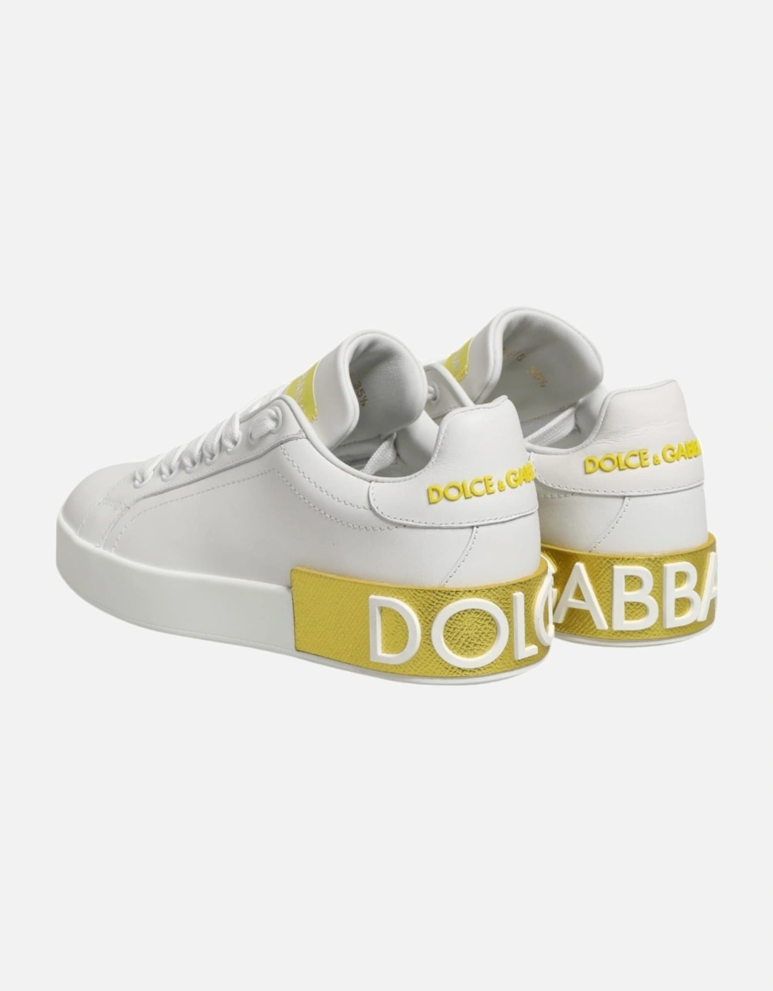 Calfskin Leather Low Top Sneakers with Logo Details Women - White