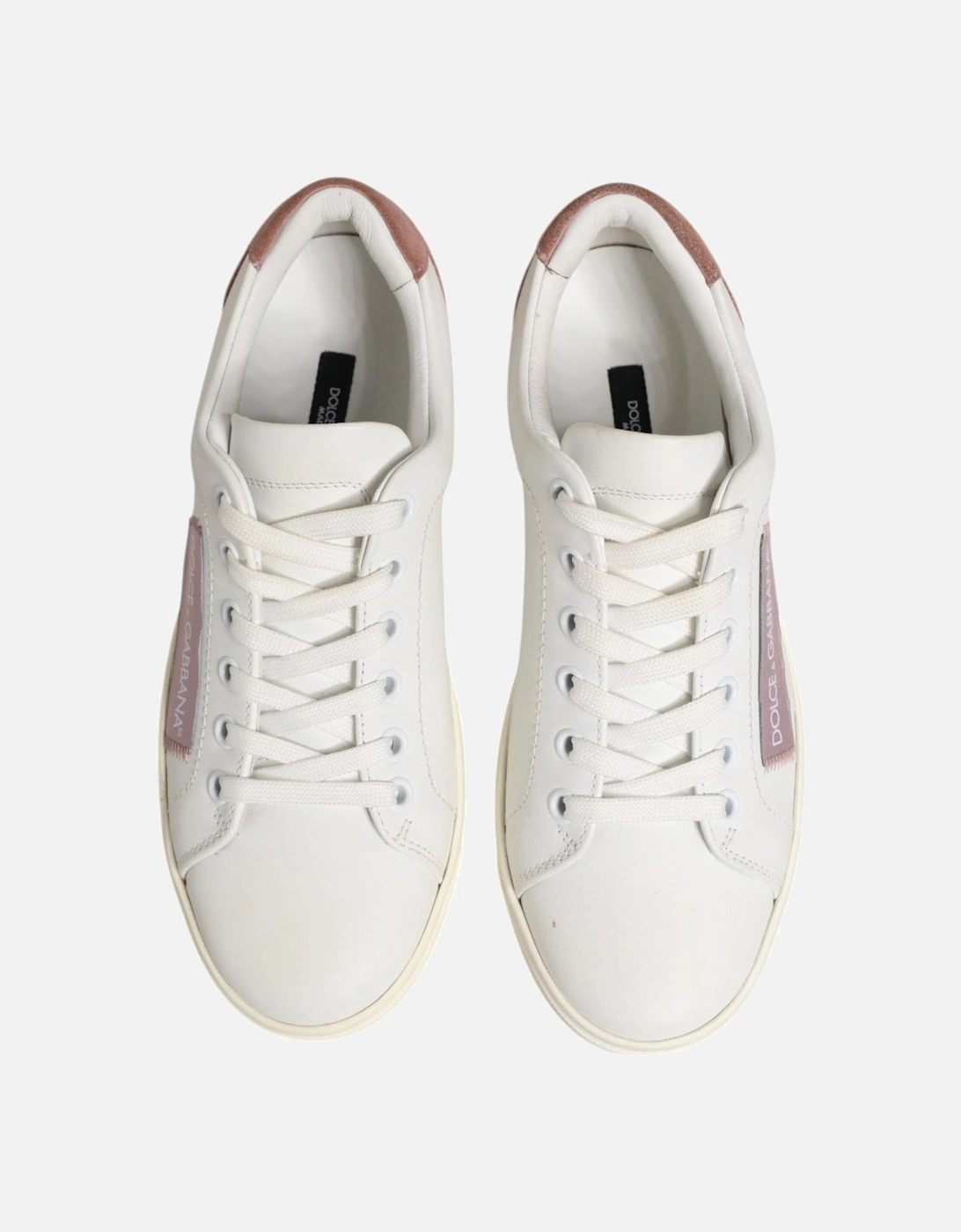 Calf Leather Low Top Sneakers with Logo Details Women - Pink