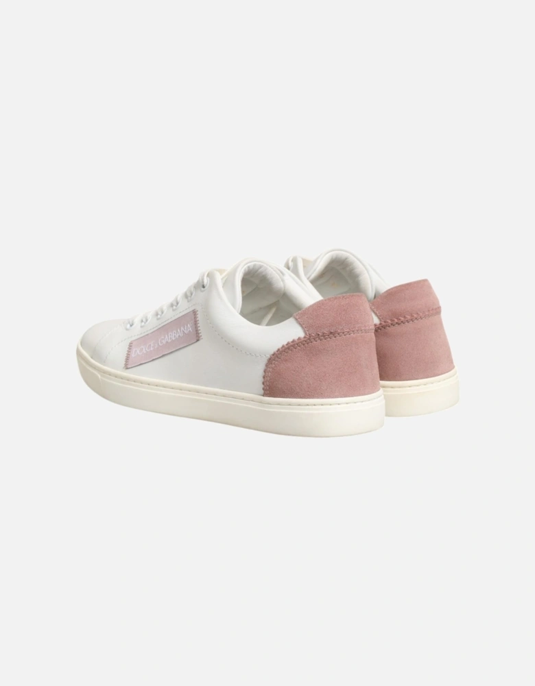 Calf Leather Low Top Sneakers with Logo Details Women - Pink