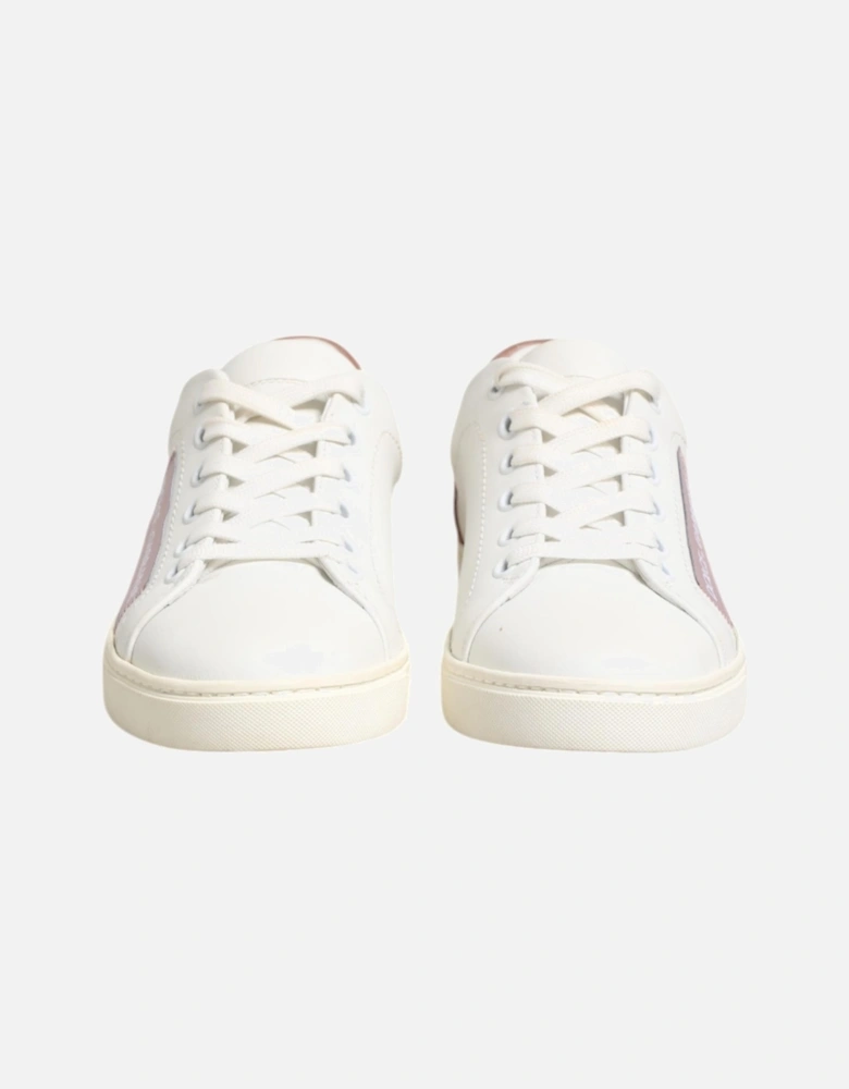 Calf Leather Low Top Sneakers with Logo Details Women - Pink