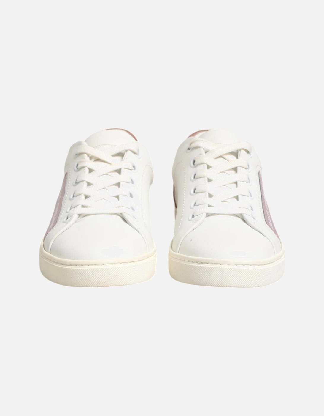 Calf Leather Low Top Sneakers with Logo Details Women - Pink
