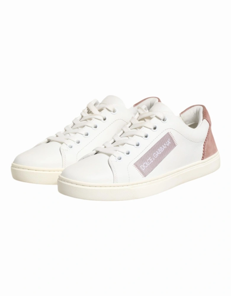 Calf Leather Low Top Sneakers with Logo Details Women - Pink