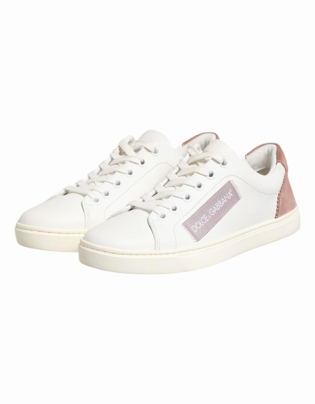 Calf Leather Low Top Sneakers with Logo Details Women - Pink