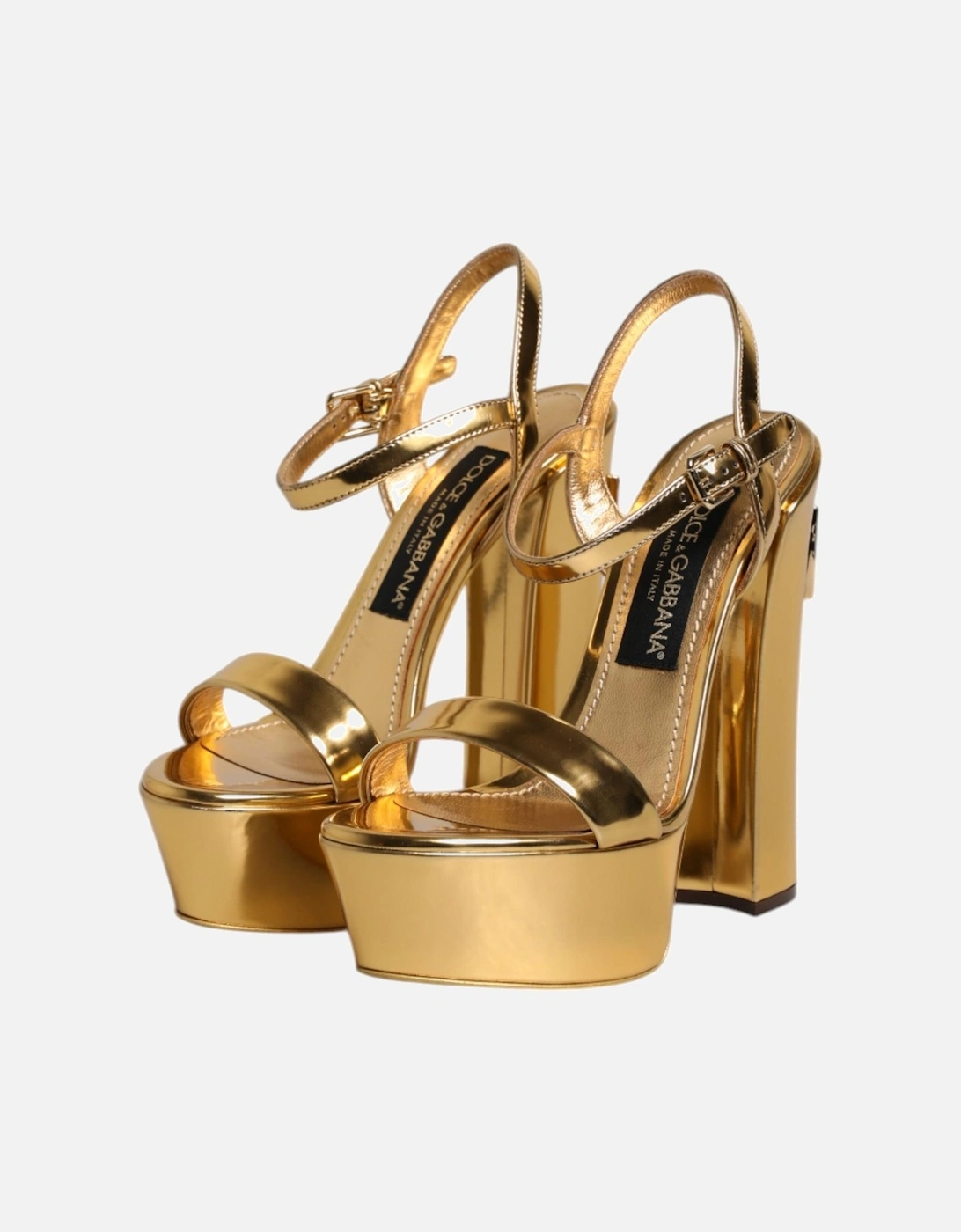 Ankle Strap Platform Heel Sandals Women - Gold