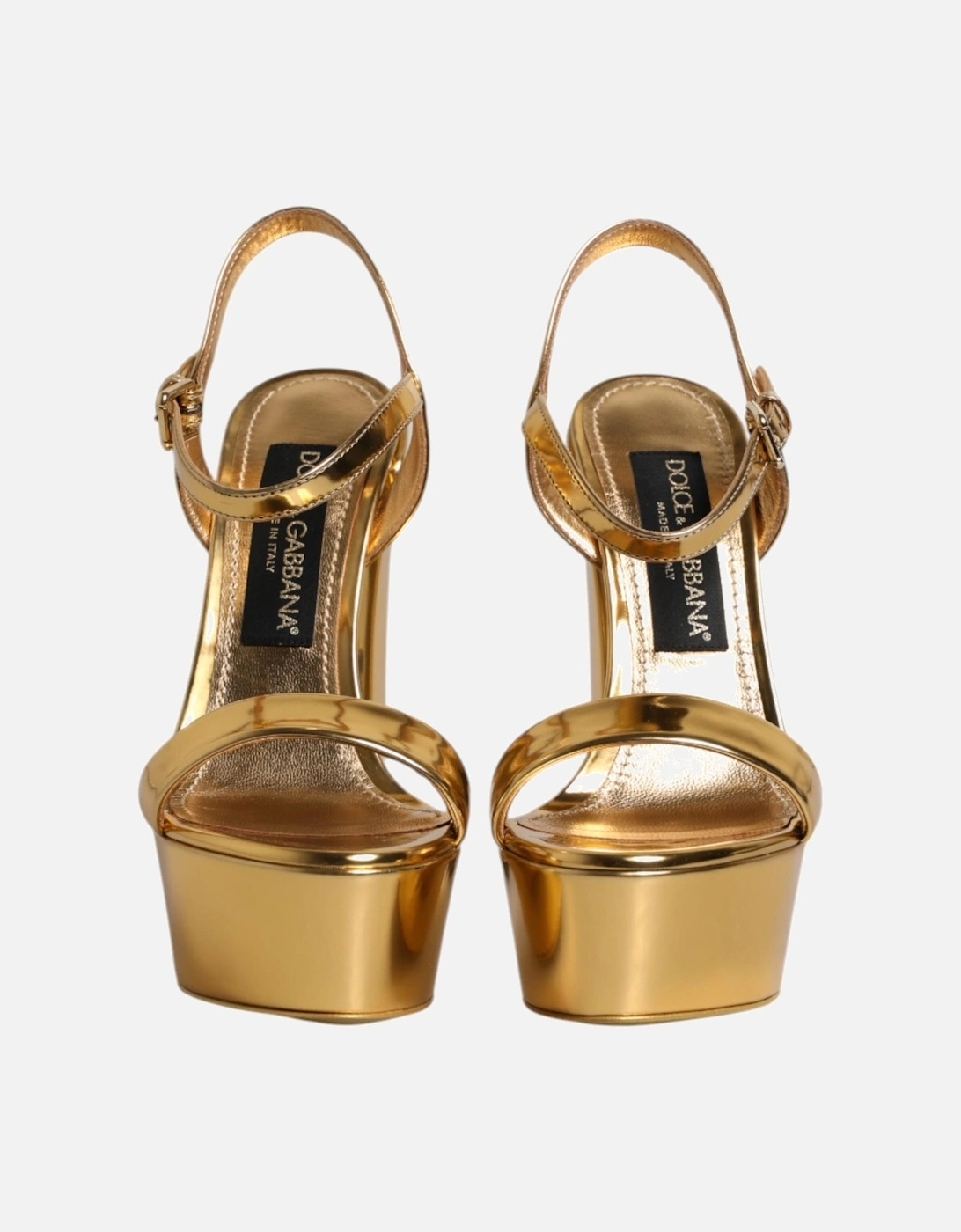 Ankle Strap Platform Heel Sandals Women - Gold