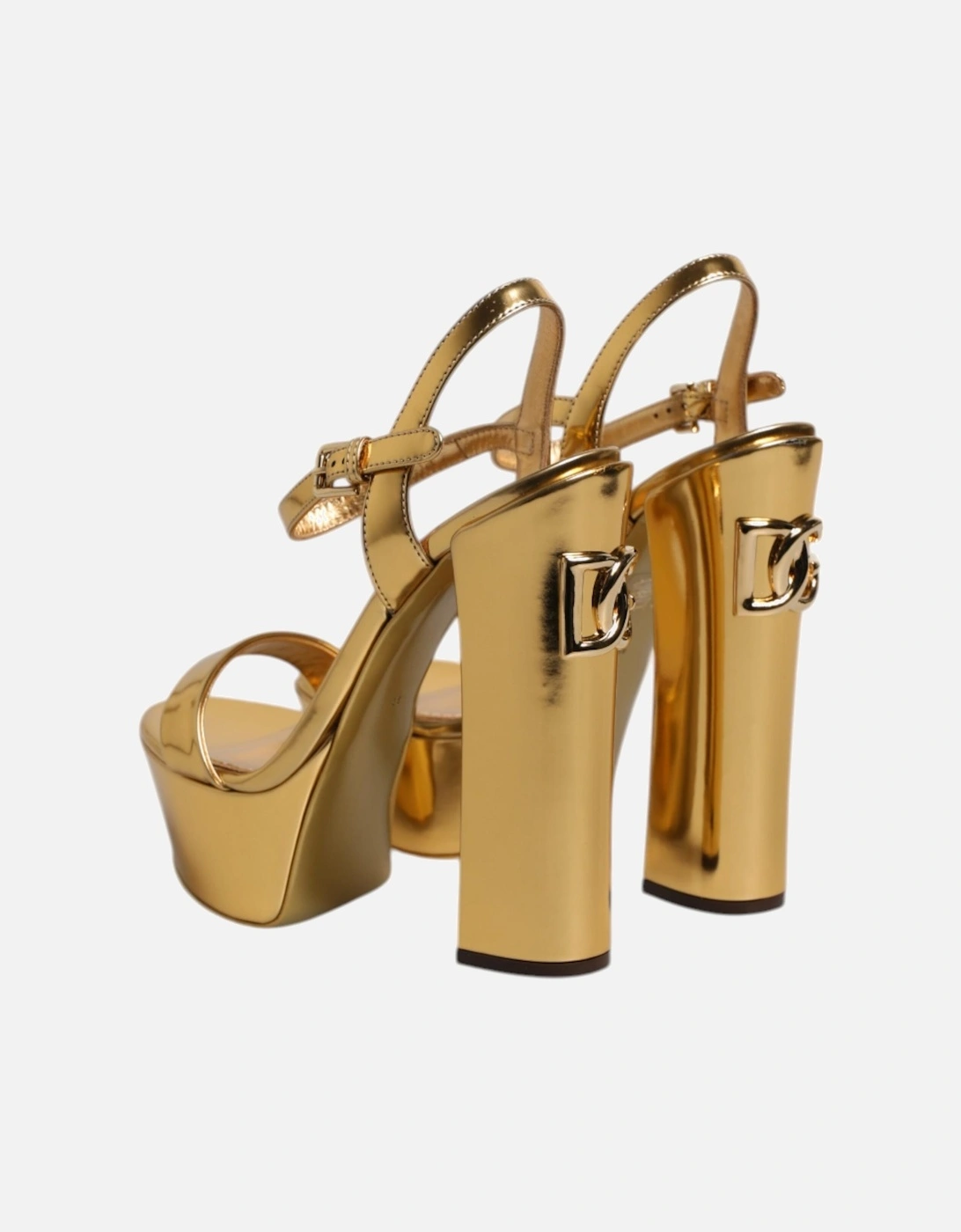 Ankle Strap Platform Heel Sandals Women - Gold