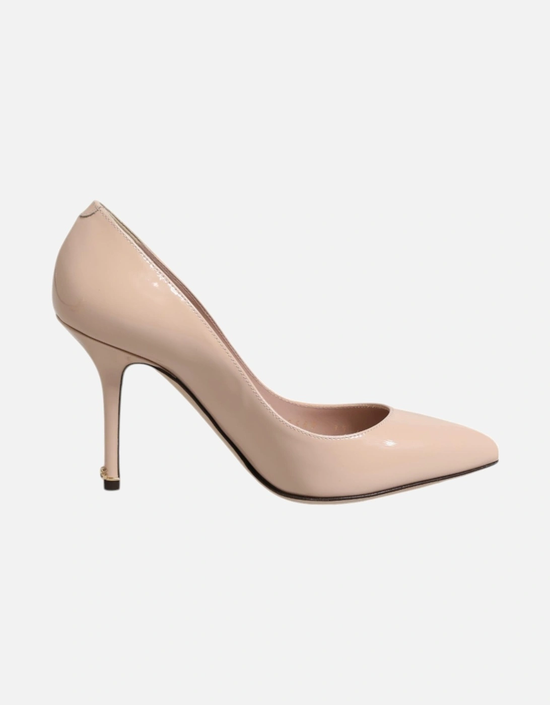 Patent Leather Heels with Logo Detail Women - Beige Pumps, 7 of 6