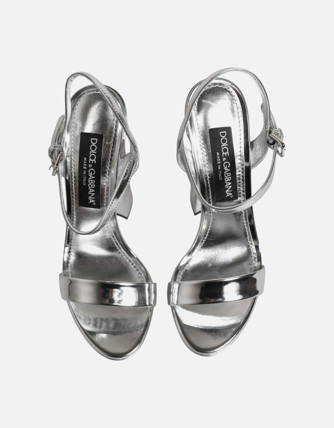 Ankle Strap Platform Heel Sandals Women - Silver