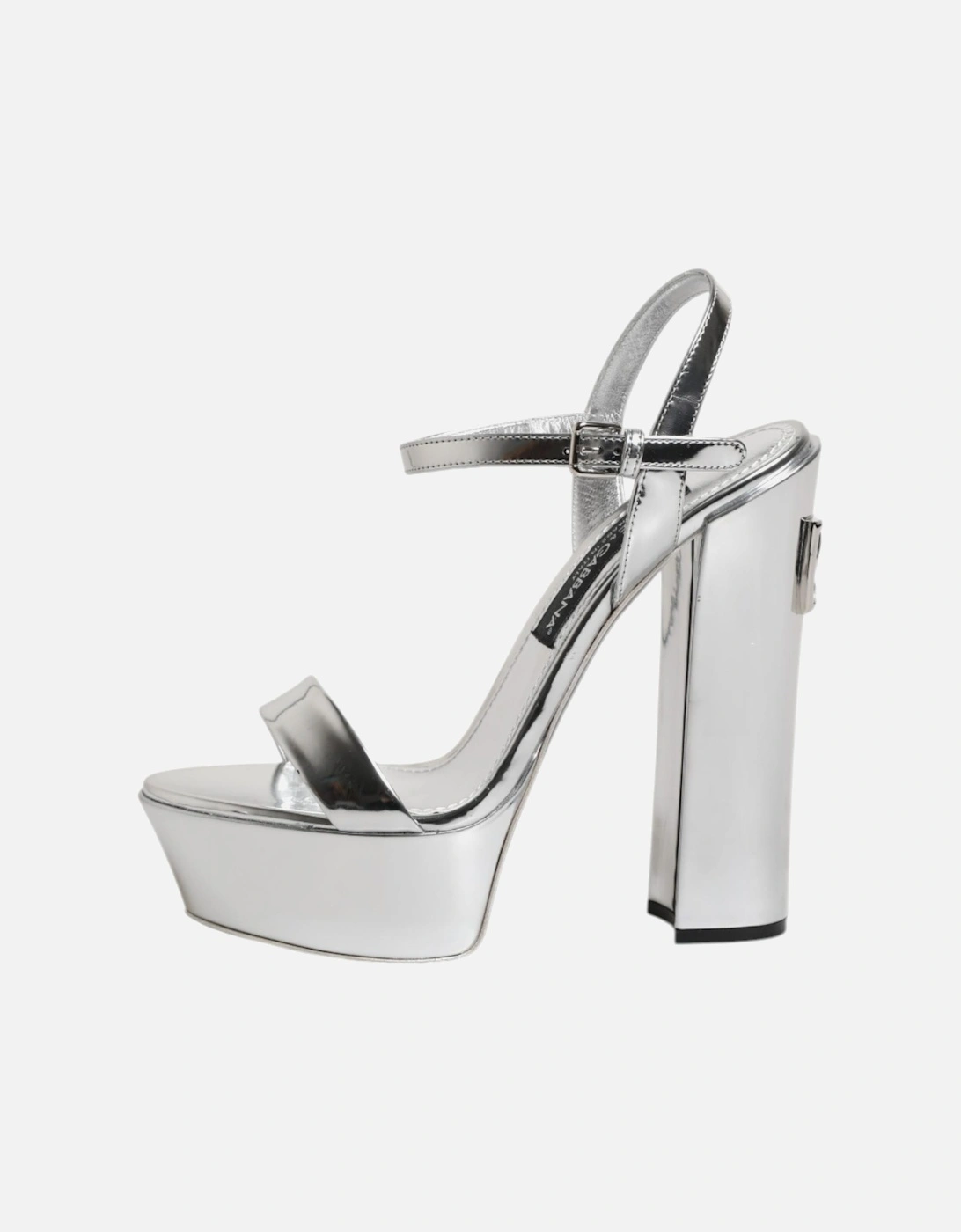 Ankle Strap Platform Heel Sandals Women - Silver