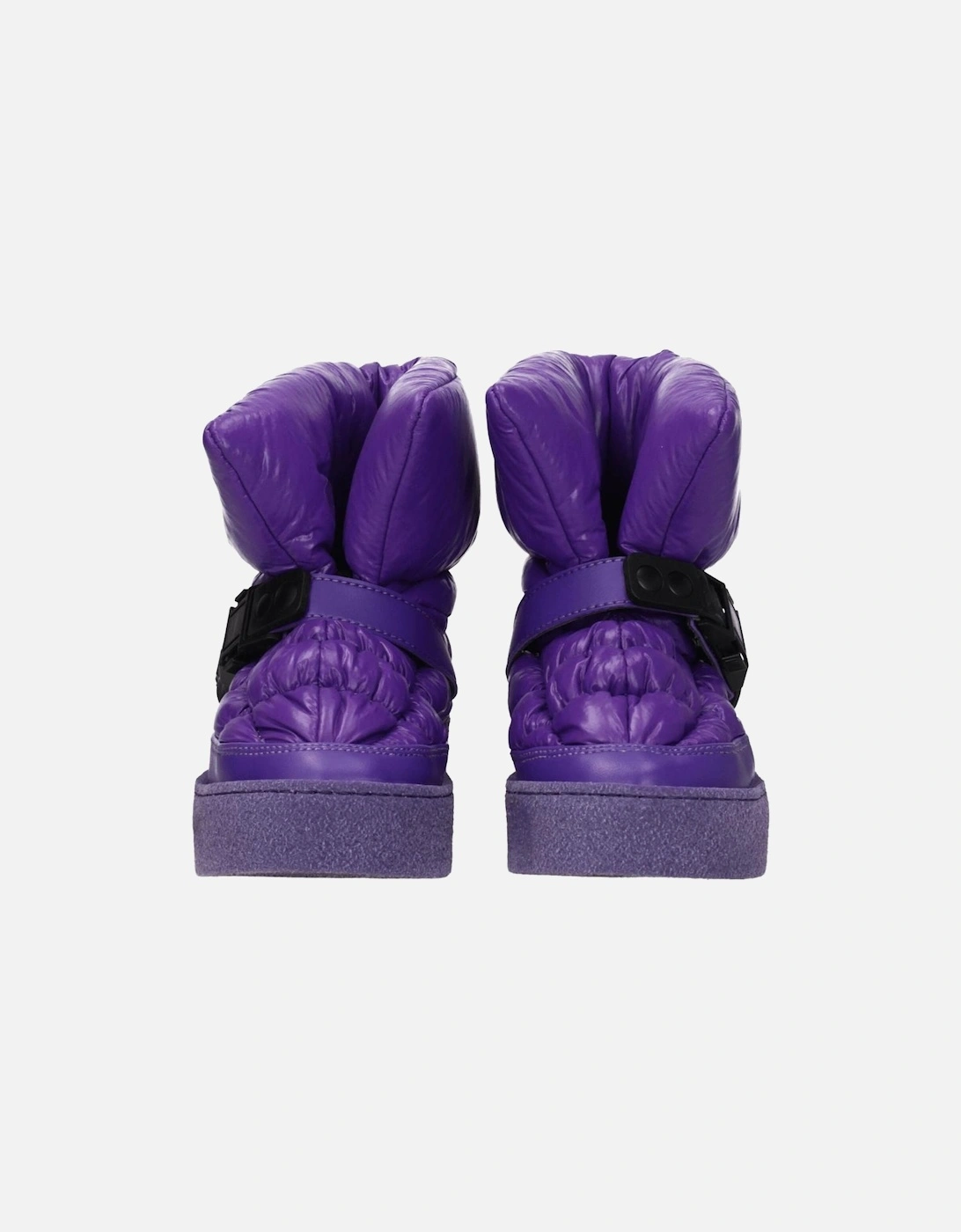 Suede Ankle Boots with Back Logo Women - Purple