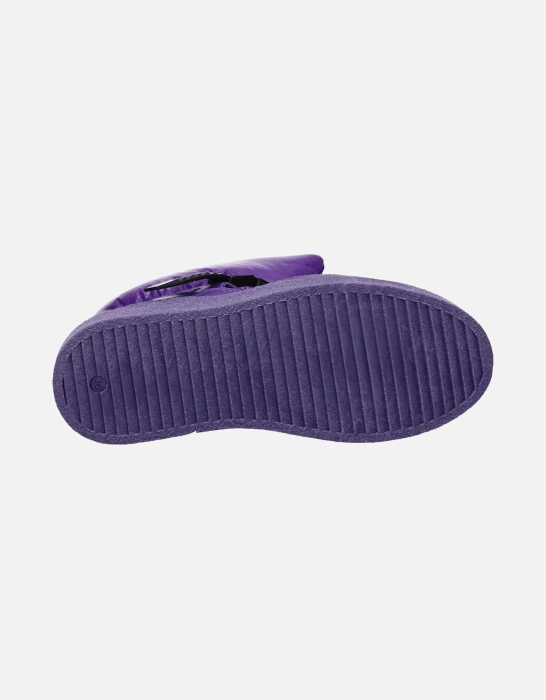 Suede Ankle Boots with Back Logo Women - Purple