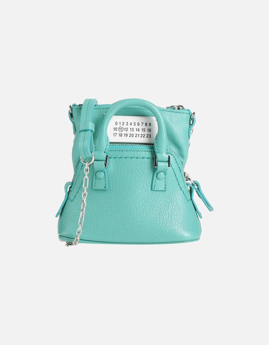 Textured Leather Top Handle Crossbody Bag with Chain Detail Women -, 4 of 3