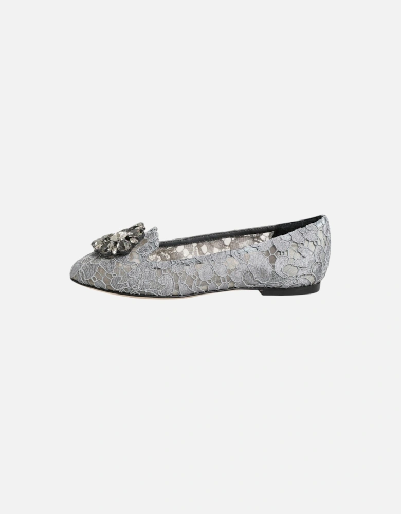 Elegant Taormina Lace Vally Flat Shoes Women - Gray
