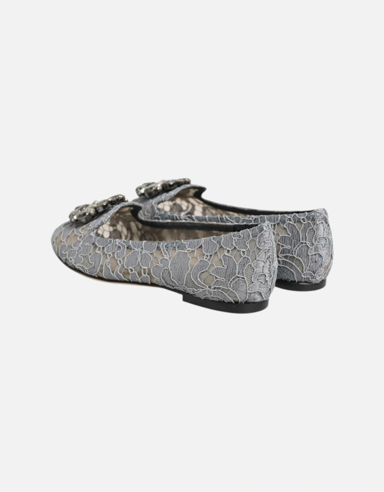 Elegant Taormina Lace Vally Flat Shoes Women - Gray