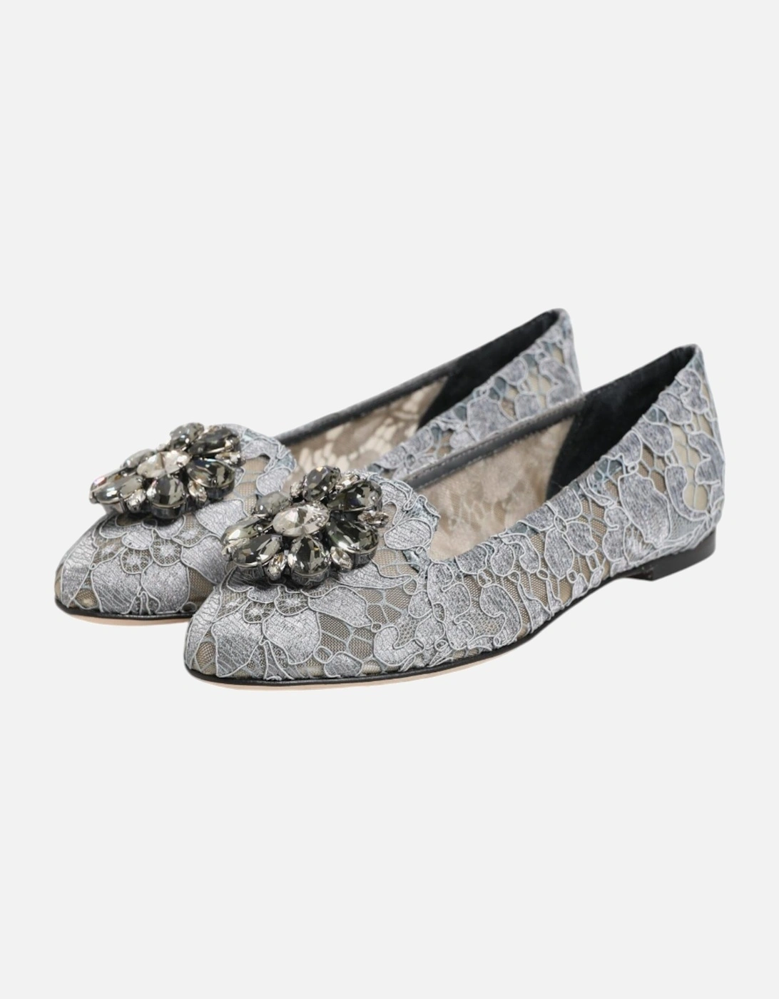Elegant Taormina Lace Vally Flat Shoes Women - Gray