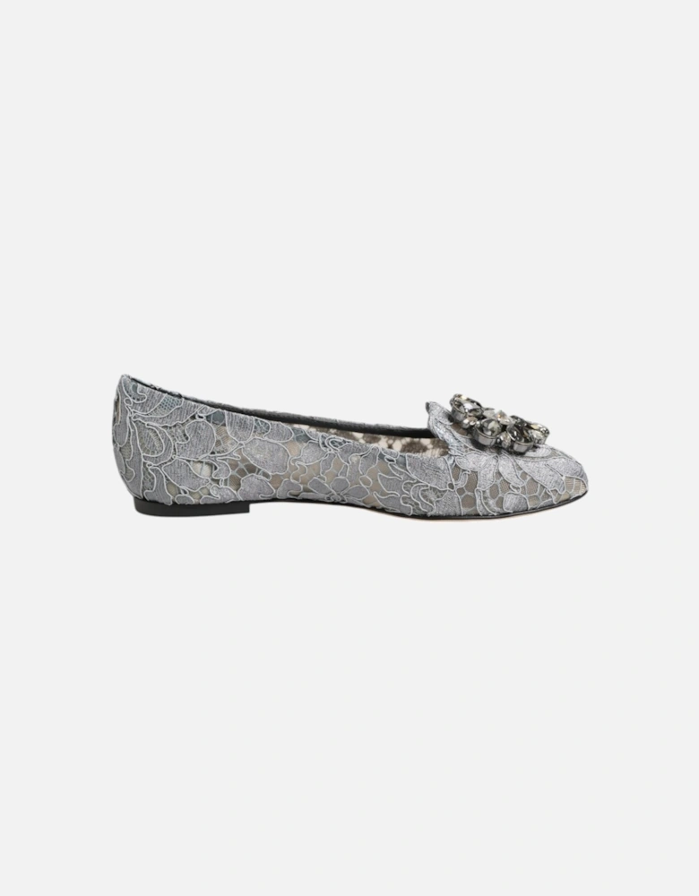 Elegant Taormina Lace Vally Flat Shoes Women - Gray