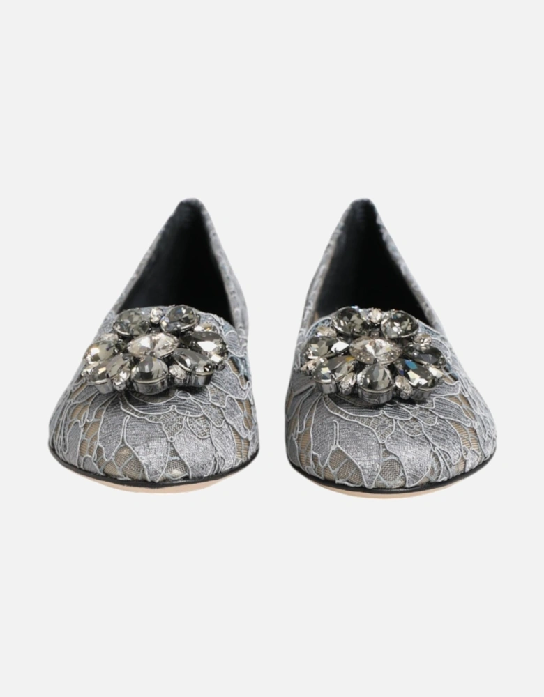 Elegant Taormina Lace Vally Flat Shoes Women - Gray