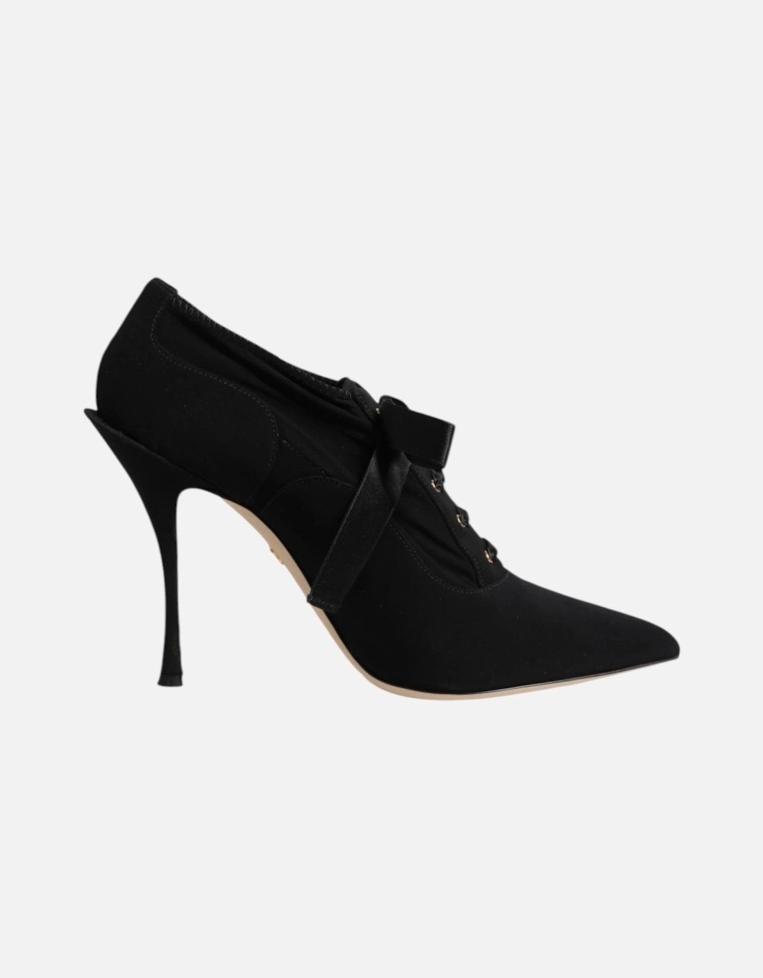 Lace Up Stiletto Pumps with Leather Sole Women - Black, 7 of 6
