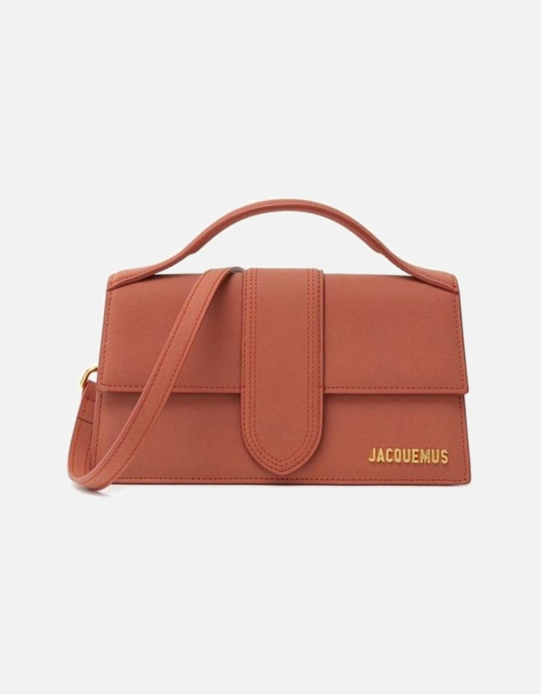 Leather Shoulder Bag with Top Handle Women - Red
