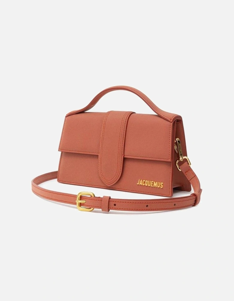 Leather Shoulder Bag with Top Handle Women - Red