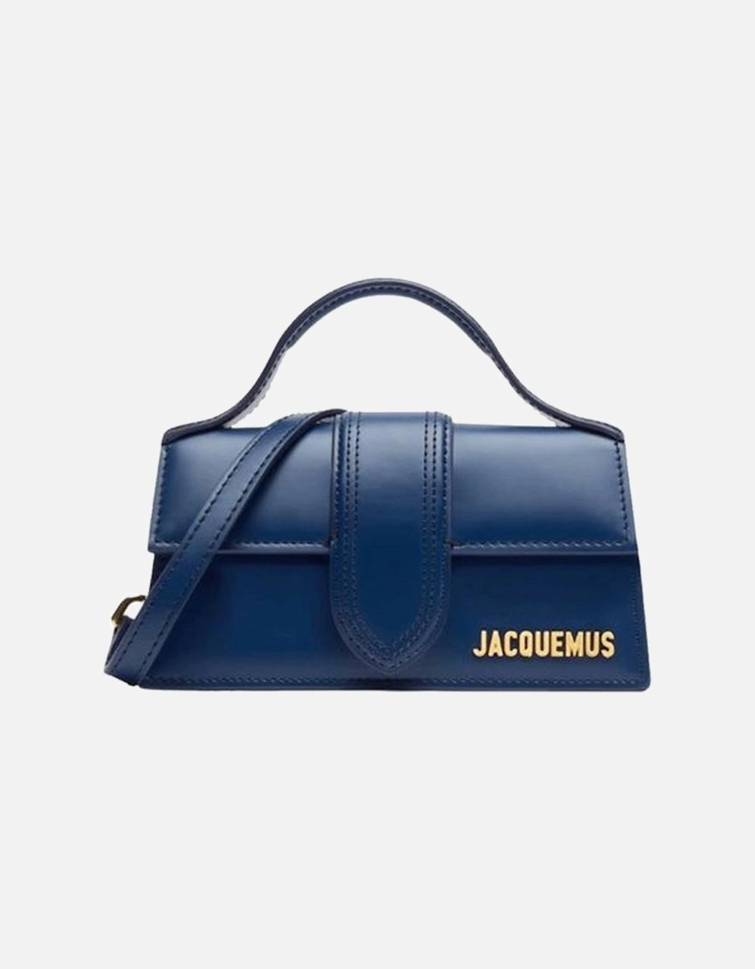 Leather Flap Top Bag with Detachable Strap Women - Blue, 5 of 4