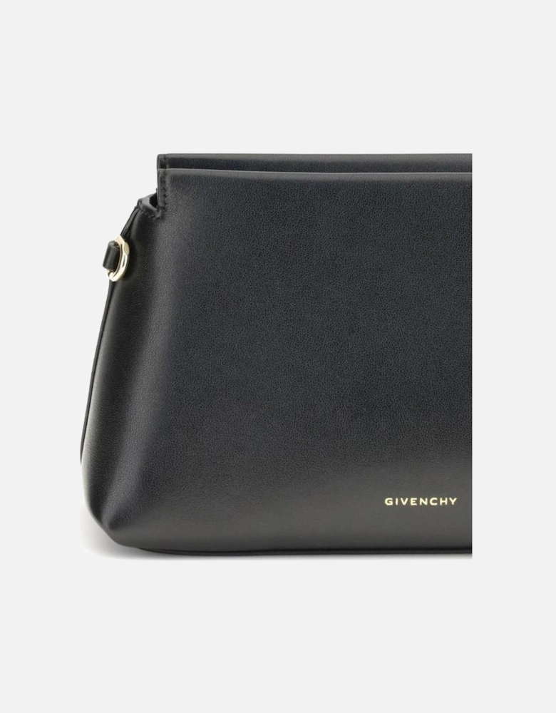 Leather Day Pouch with Gold-Tone Details Women - Black Clutch Bags