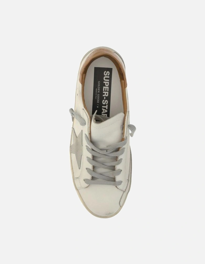 Star Patch Vintage Effect Lace-Up Sneakers Women - White