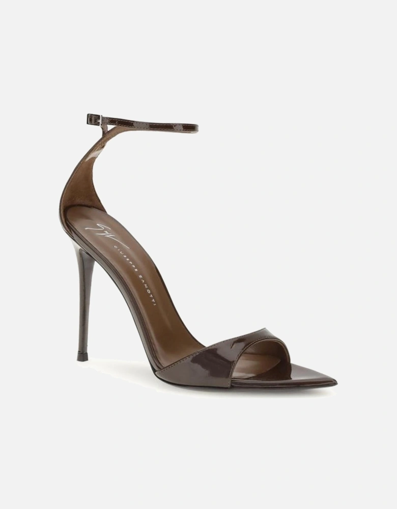 Intriigo Strap Patent Leather Stiletto Sandals Women - Black
