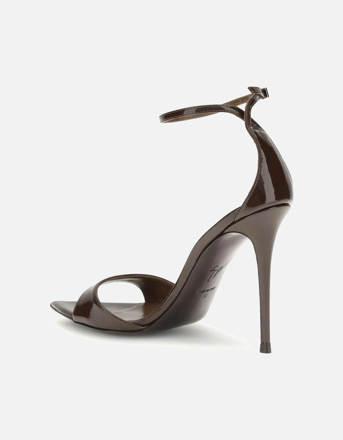 Intriigo Strap Patent Leather Stiletto Sandals Women - Black